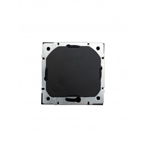 Розетка с/з TC + USB разъем черный бархат Lezard Zima (без рамки)