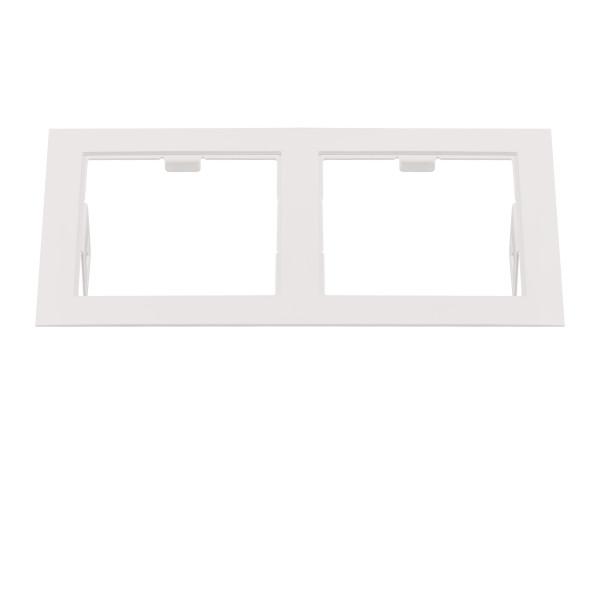214526 Рамка DOMINO Double QUADRO MR16 БЕЛЫЙ (в комплекте)