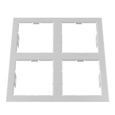 214546 Рамка DOMINO QUADRO 2х2 MR16 БЕЛЫЙ (в комплекте)