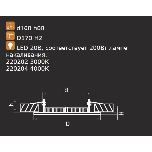 Точечный светильник Riverbe 220202