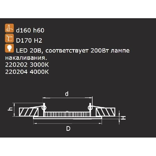 Точечный светильник Riverbe 220204