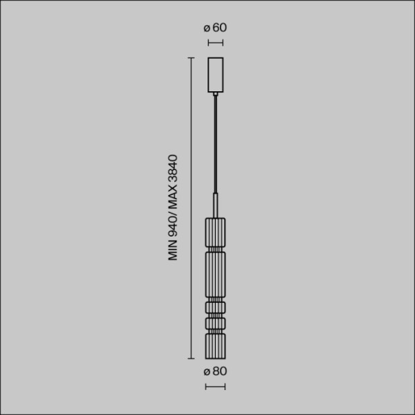 Подвесной светильник Ordo MOD272PL-L12CH3K