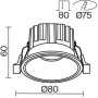 Точечный светильник Round DL058-12W3K-W