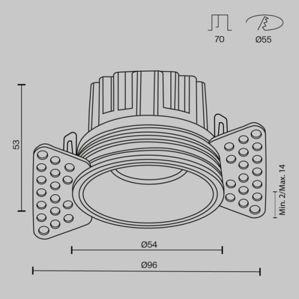 Точечный светильник Round DL058-7W3K-TRS-B