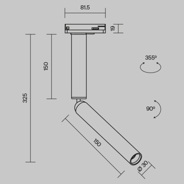 Трековый светильник Focus T TR142-1-6W3K-BS
