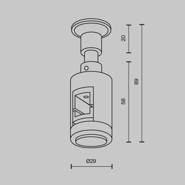 Крепление настенное Accessories for tracks Flarity TRA155CW-S1-B