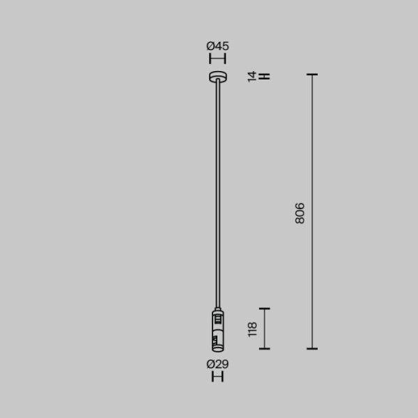 Крепление потолочное Accessories for tracks Flarity TRA159С-D1-B