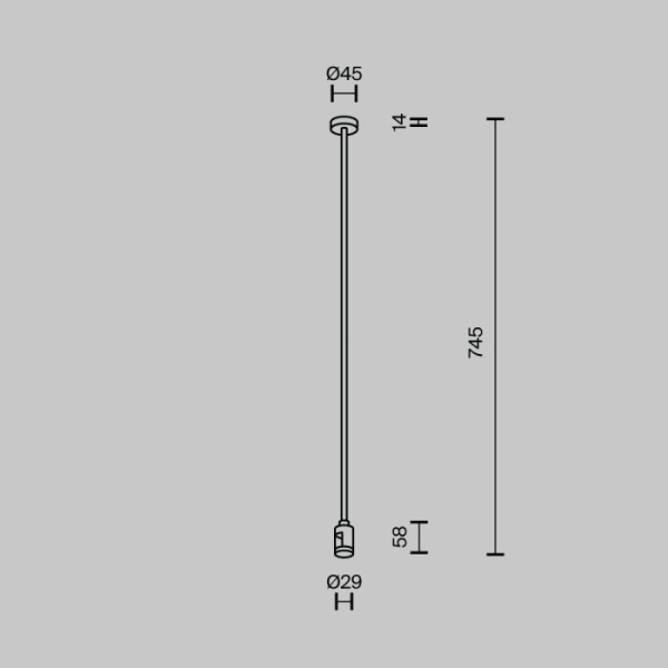 Крепление потолочное Accessories for tracks Flarity TRA159С-S1-BS