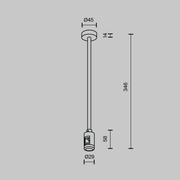 Крепление потолочное Accessories for tracks Flarity TRA158C-B1-BS