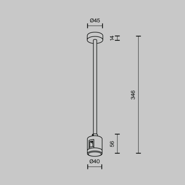 Крепление потолочное Accessories for tracks Flarity TRA158С-IPC1-BS