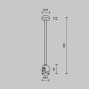 Крепление потолочное Accessories for tracks Flarity TRA158С-IPC1-BS