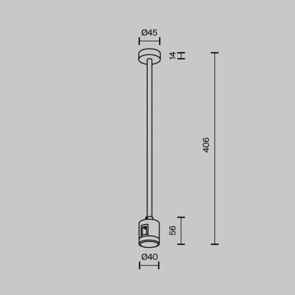 Крепление потолочное Accessories for tracks Flarity TRA158С-IPCL1-BS