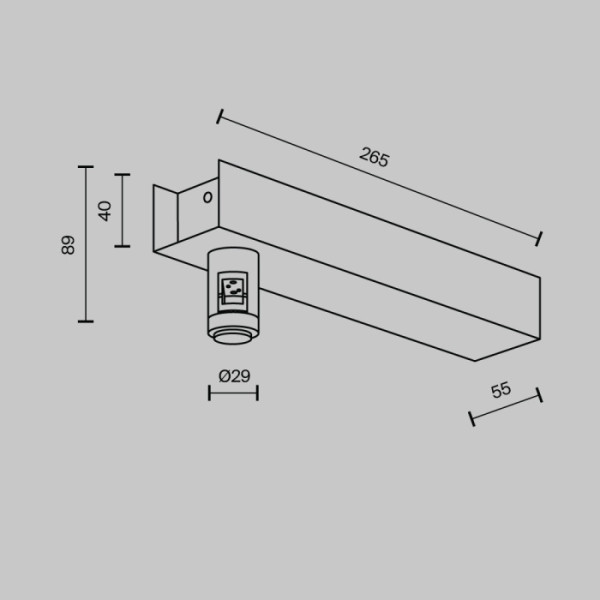 Основание настенное Accessories for tracks Flarity TRA155CW-BB-B