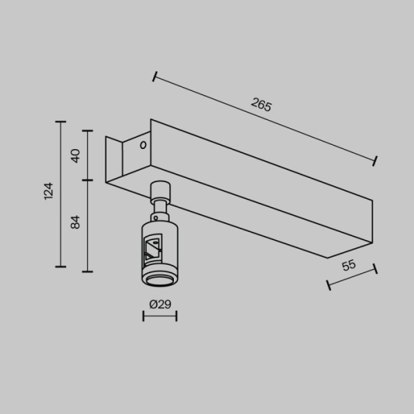 Основание потолочное Accessories for tracks Flarity TRA156C-BB1-BS