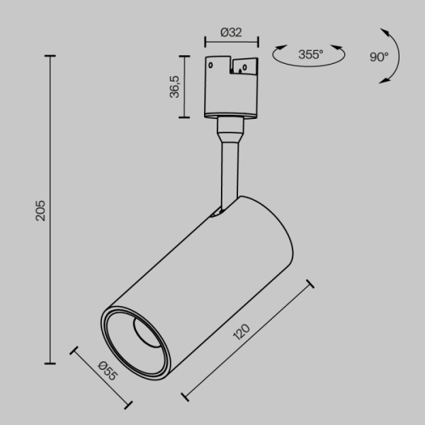 Трековый светильник Focus Led TR163-1-15W3K-M-B