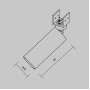 Трековый светильник Focus O-TR01-1-S-8WB3K