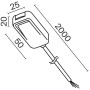 Питание боковое Magnetic track system Radity TRA084B-12B-200