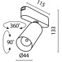 Трековый светильник Focus LED TR103-1-12W3K-M-B