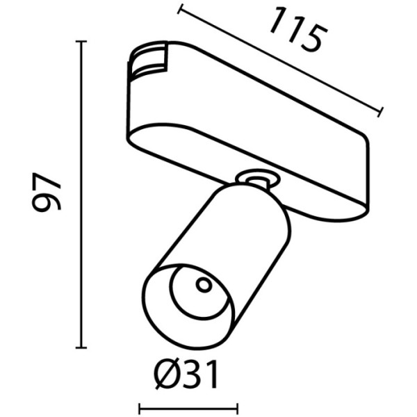 Трековый светильник Focus LED TR103-1-5W4K-M-B