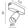 Трековый светильник Focus LED TR103-1-5W4K-M-B