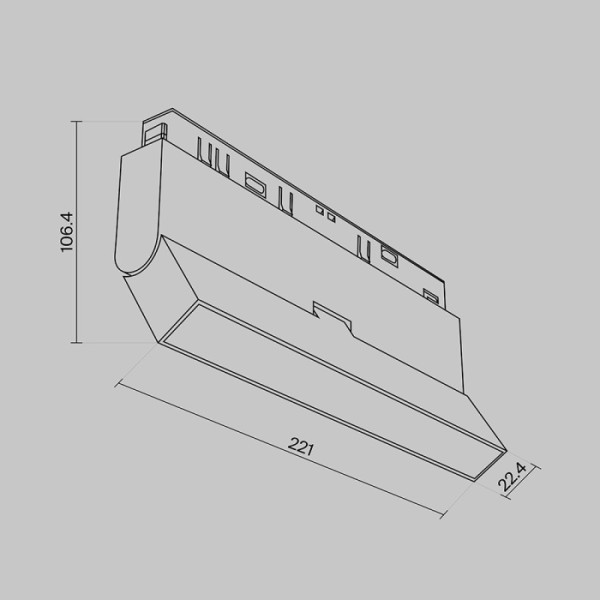 Трековый светильник Basis Rot TR036-4-12W3K-DS-W