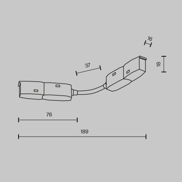 Коннектор Accessories for tracks Exility TRA034CS-B