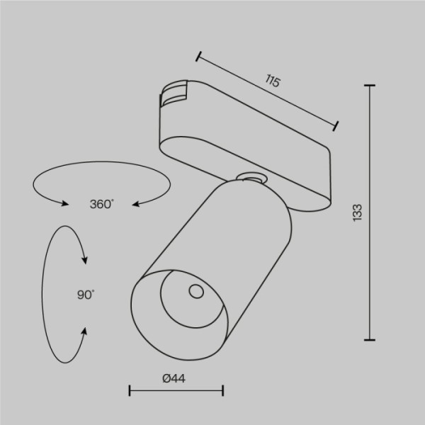Трековый светильник Focus LED TR103-1-12W3K-M-W