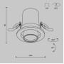 Точечный светильник Hidden DL045-01-10W3K-B