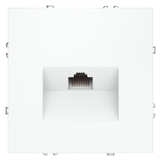 Розетка компьютерная встраиваемая VOLTUM S70 RJ45 кат.6, (белый матовый)