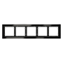 Рамка стеклянная VOLTUM S70 на 5 постов, (черный,стекло)