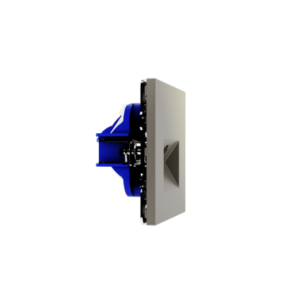Розетка компьютерная встраиваемая VOLTUM S70 двойная RJ45+RJ45 кат.6, (шелк)