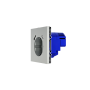 Розетка встраиваемая VOLTUM S70 с заземлением и защитными шторками, 16А, с USB, A+С, (сталь)