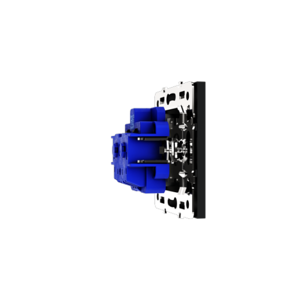 Розетка встраиваемая VOLTUM S70 с заземлением и защитными шторками, 16А, (графит)