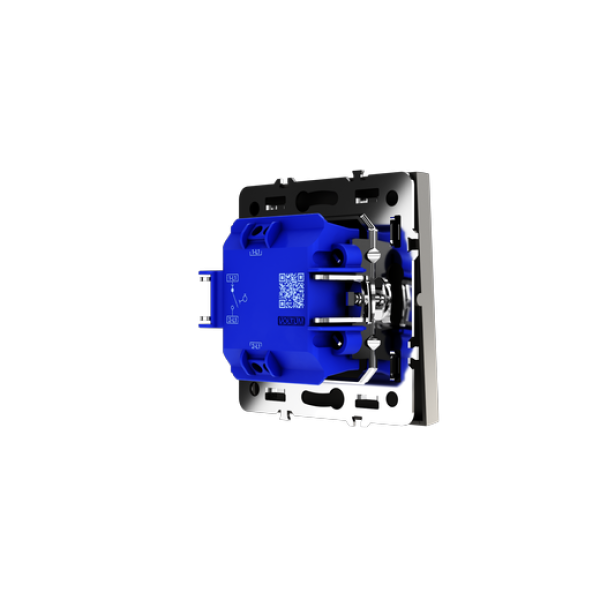 Выключатель с самовозвратом встраиваемый VOLTUM S70 одноклавишный 10А, (кашемир)