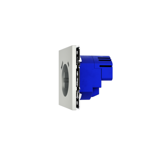 Розетка встраиваемая VOLTUM S70 с заземлением и защитными шторками, 16А, с USB, A+С, (сталь)