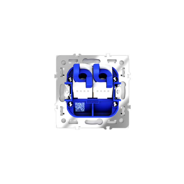 Розетка компьютерная встраиваемая VOLTUM S70 двойная RJ45+RJ45 кат.6, (белый глянцевый)