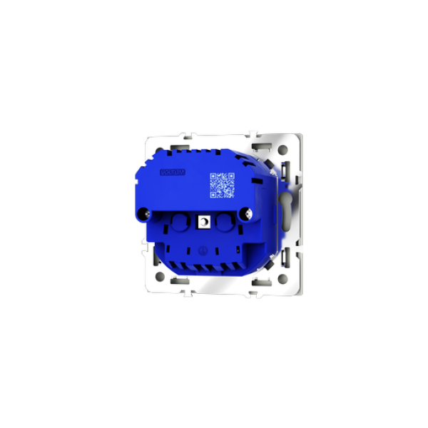 Розетка встраиваемая VOLTUM S70 с заземлением и защитными шторками, 16А, с USB, A+A, (сталь)