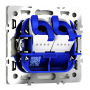 Розетка компьютерная встраиваемая VOLTUM S70 двойная RJ45+RJ45 кат.6, (сталь)