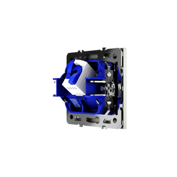 Розетка компьютерная встраиваемая VOLTUM S70 RJ45 кат.6, (сталь)