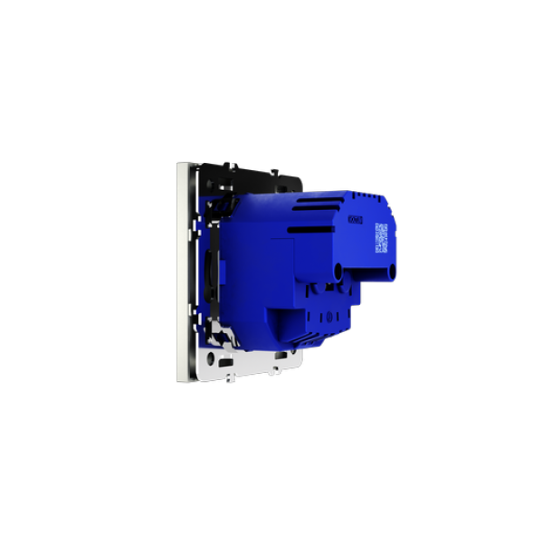 Розетка встраиваемая VOLTUM S70 с заземлением и защитными шторками, 16А, с USB, A+A, (сталь)