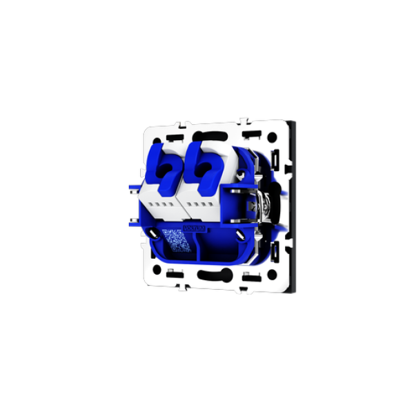 Розетка компьютерная встраиваемая VOLTUM S70 двойная RJ45+RJ45 кат.6, (графит)
