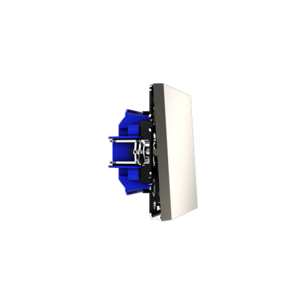 Выключатель с самовозвратом встраиваемый VOLTUM S70 одноклавишный 10А, (кашемир)