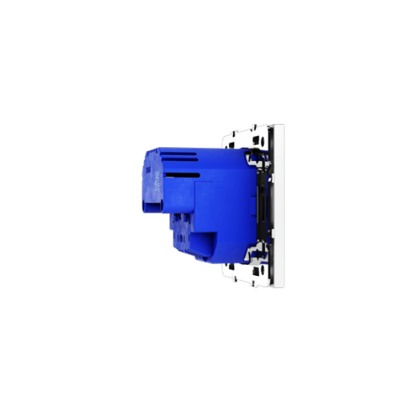 Розетка встраиваемая VOLTUM S70 с заземлением и защитными шторками, 16А, с USB, A+С, (белый матовый)