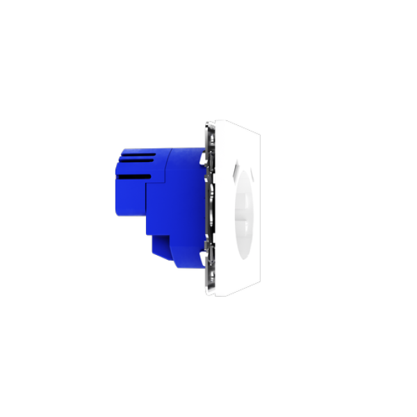 Розетка встраиваемая VOLTUM S70 с заземлением и защитными шторками, 16А, с USB, A+С, (белый глянцевы