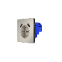 Розетка встраиваемая VOLTUM S70 с заземлением и защитными шторками, 16А, с USB, A+A, (кашемир)