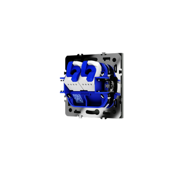 Розетка компьютерная встраиваемая VOLTUM S70 двойная RJ45+RJ45 кат.6, (титан)