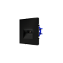 Розетка компьютерная встраиваемая VOLTUM S70 RJ45 кат.6, (черный матовый)