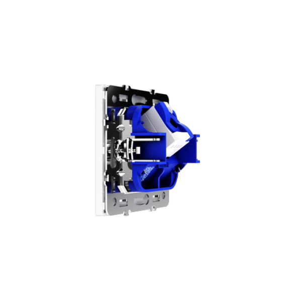 Розетка компьютерная встраиваемая VOLTUM S70 RJ45 кат.6, (белый глянцевый)