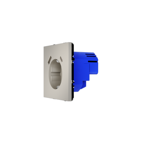 Розетка встраиваемая VOLTUM S70 с заземлением и защитными шторками, 16А, с USB, A+С, (кашемир)