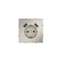 Розетка встраиваемая VOLTUM S70 с заземлением и защитными шторками, 16А, с USB, A+A, (кашемир)